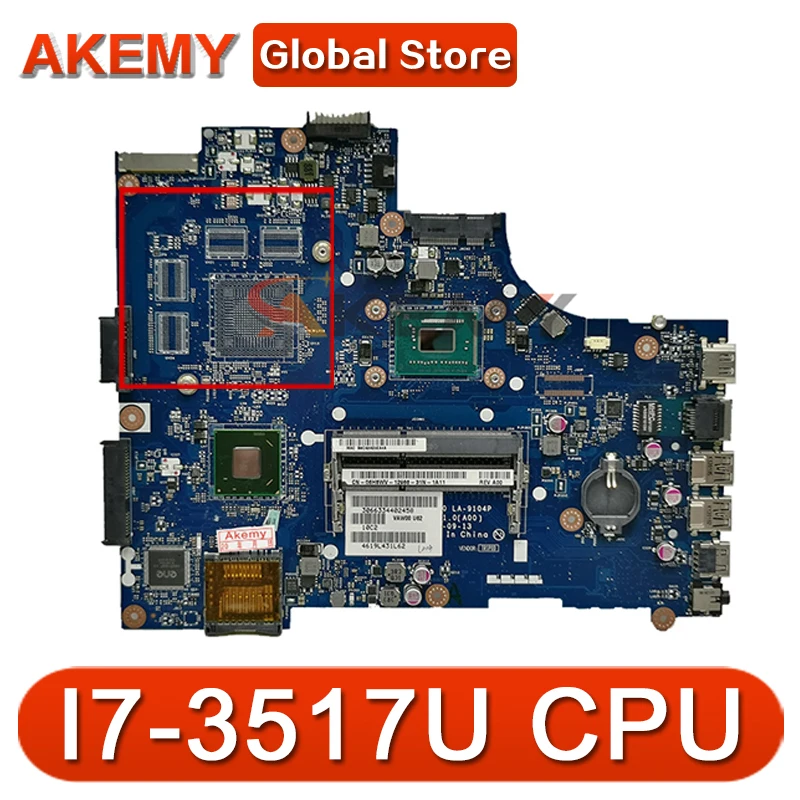 

LA-9104P материнская плата для ноутбука Dell Inspiron 15R 3521 5521 оригинальная материнская плата I7-3517U CPU GM