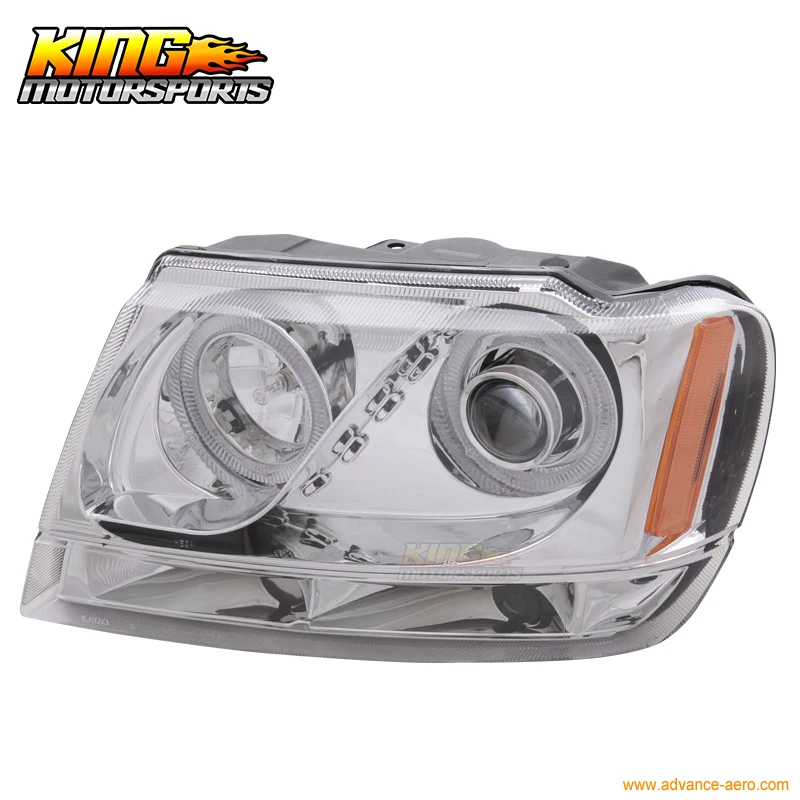 Налобный фонарь светодиодный для Jeep Grand Cherokee 1999 2004|projector headlamp|halo headlightshalo projector