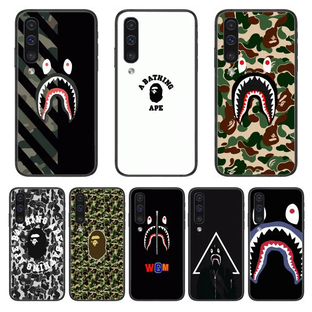 

Shark Luxury goods Phone Case Hull For Samsung Galaxy A 3 5 6 7 8 9 E 2018 Plus 2017 E S Black Shell Art Cell Cover TPU
