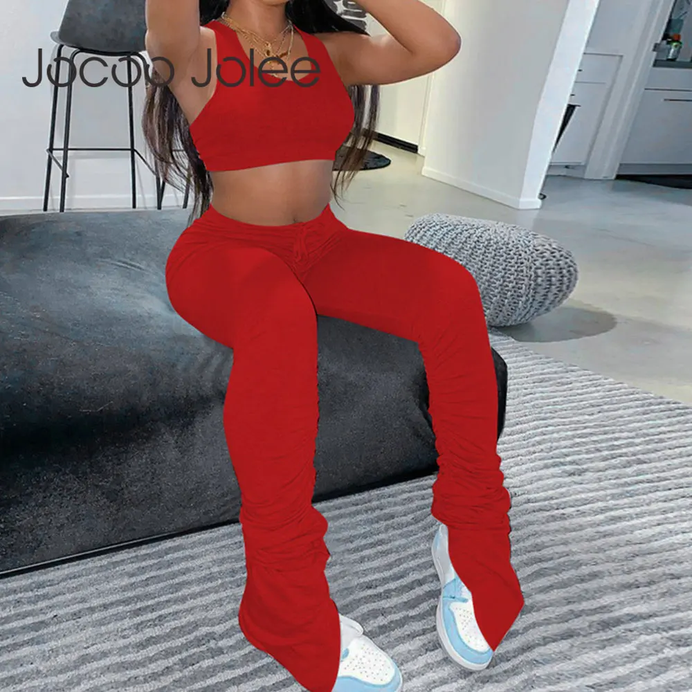 Jocoo Jolee 2021 женские осенние пуш ап спортивные однотонные кружевные штаны для йоги с