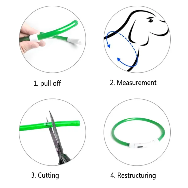 

Pet Dog Collar Lighting PVC Tube Charging Collar Durable Night Pet Outdoor Walking Accessories Dog Decoration Supplies