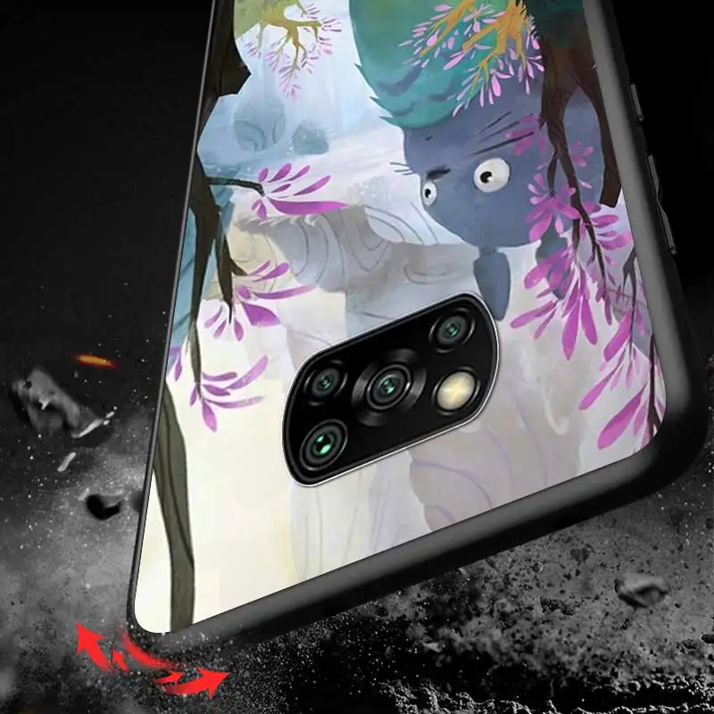 

My Neighbor Totoro For Xiaomi Redmi K30 K30S Mi 10T Lite Pro Poco X3 NFC X2 M3 M2 F2 Pro C3 F1 Soft Black Phone Case