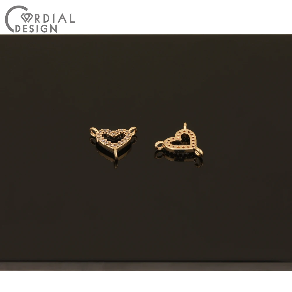 

Cordial Design 50Pcs 10*11MM Jewelry Accessories/DIY Connectors/Necklace Making/Hand Made/CZ Charms/Jewelry Findings & Component