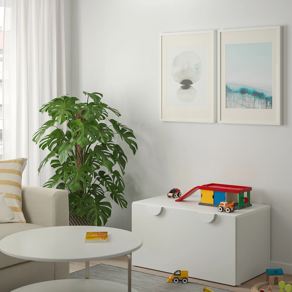 Bench with compartment for toys SMÅSTAD 90x52x48 cm benches furniture children Baby Seats Sofa Mother Kids | Мать и ребенок