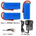Модернизированная батарея Lipo 7,4 V 3000mAh 1500mAh 2S T Plug для Wltoys 144001 12428 12427 114 112 RC автомобиль Лодка Lipo батарея Запчасти для радиоуправляемых моделей