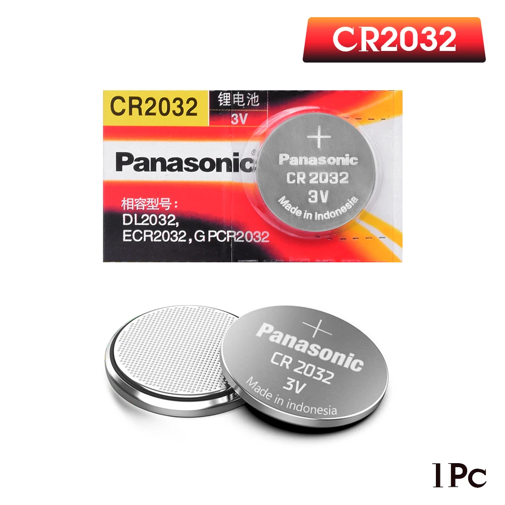 PANASONIC 1 шт. 3 в Cr2032 2032 кнопочный элемент монета литиевые часы батареи для слухового