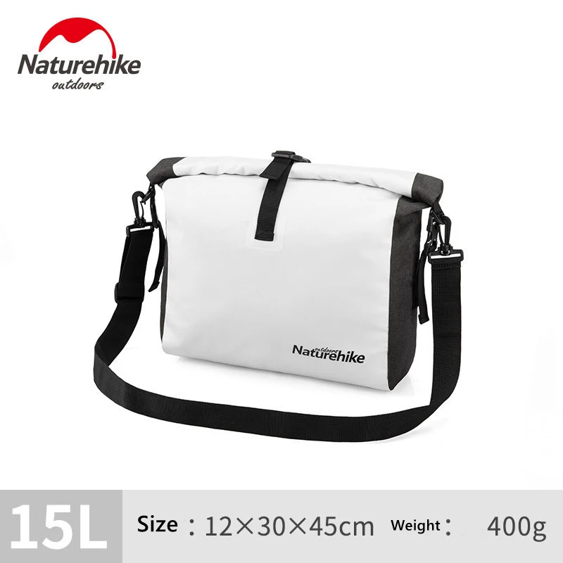 15L White Naturehike 6L/15L сухой мешок влажной сухой разделения Каякинг дрейфующий пляж сухой портфель с одной лямкой сумка для плавания хранения - Цвет: 15L White