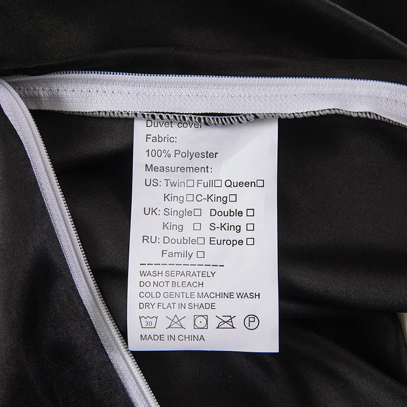 Постельное белье евро односпальное двухместное размер Queen King Nordic пододеяльник