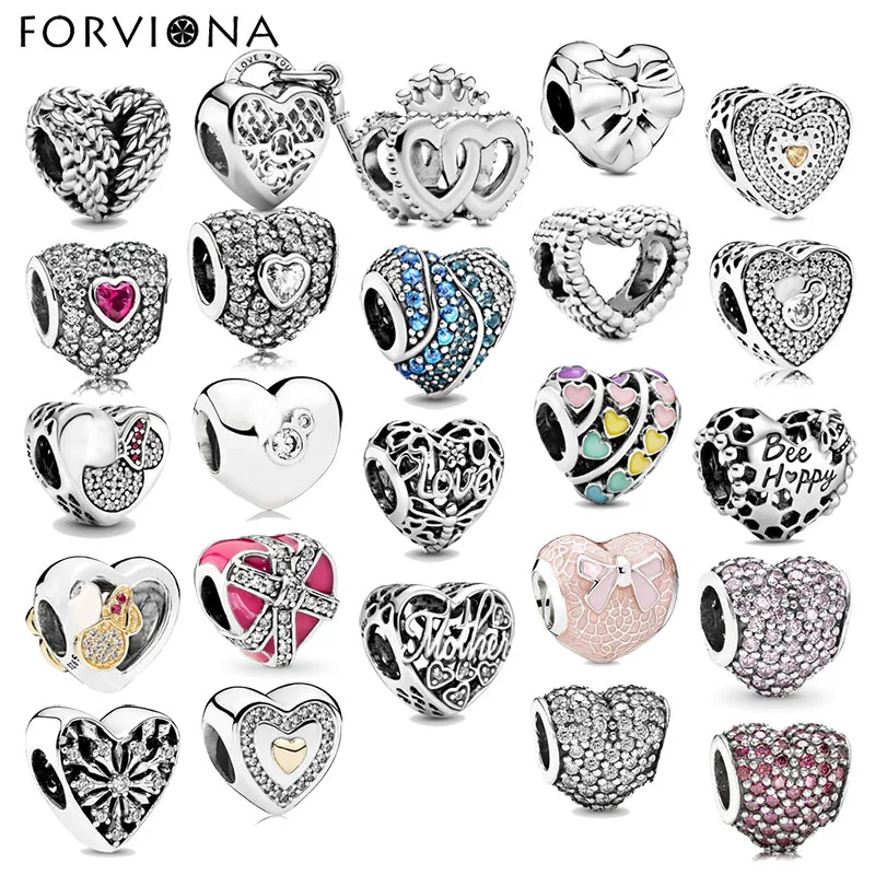 

FORVIONA S925 pure silver red love's surprise beads are suitable for matching with the original bracelet necklace and noble gift