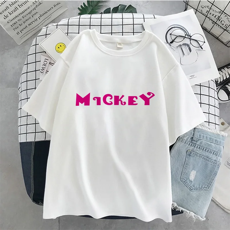 

Disney Cartoon Cute Winnie The Pooh Print Fashion Lady Vogue Tshirt Girl Harajuku Casual White Top Kawaii T-Shirt Clothes