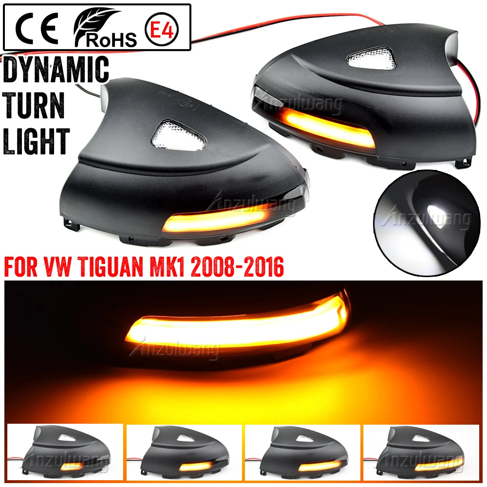 

Dynamic Turn Signal+ puddle lights for VW Tiguan MK1 I 2008-2016 light LED Blinker side mirror lamp arrow Sharan 2012 2018 Yeti