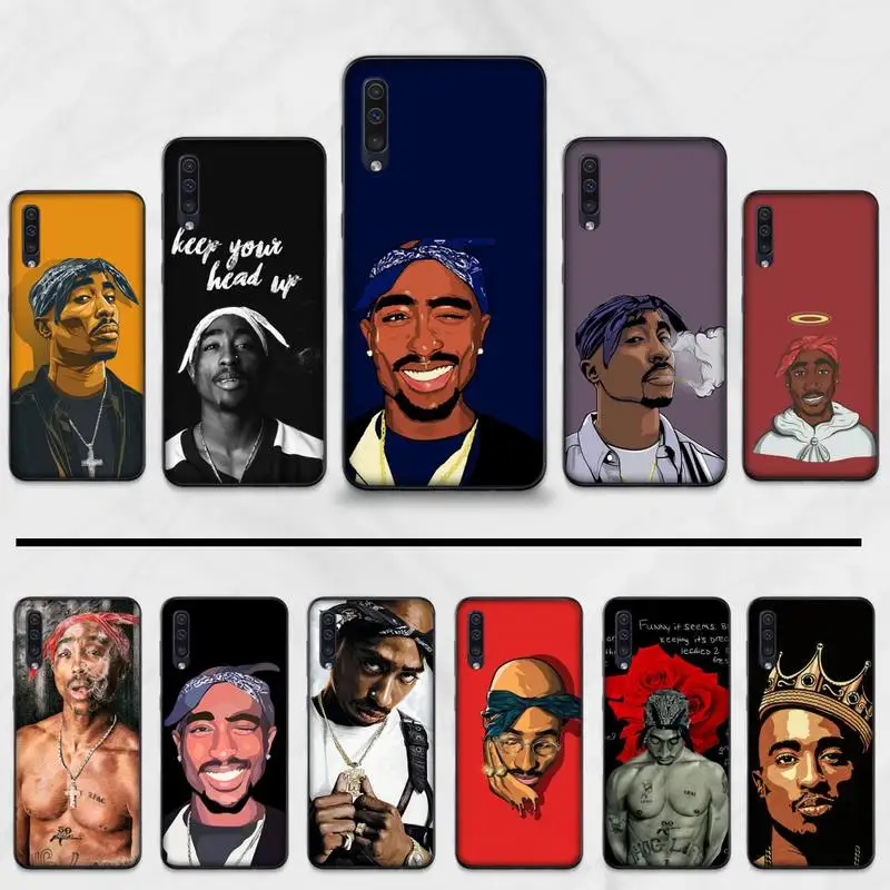 Роскошный чехол Rapper 2pac с уникальным дизайном для телефона Samsung A20 A30 30s A40 A7 2018 J2 J7