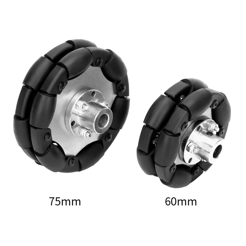 Móveis para Robô Peças de Carro Omnidirecional Roda Omni-direcional 75mm Omni Pneus Kit 1pc 60mm