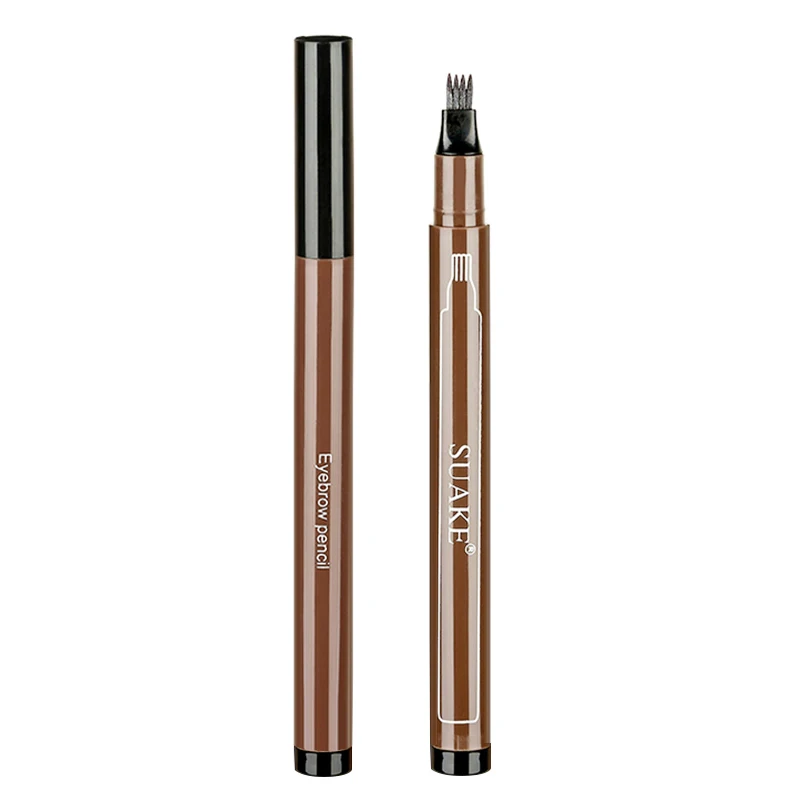 

4 Fork Tip Eyebrow Pen Waterproof Smooth Eyebrow Tattoo Pencil Cosmetic Long Lasting Natural Liquid Eye Brow Pencil Makeup TSLM1