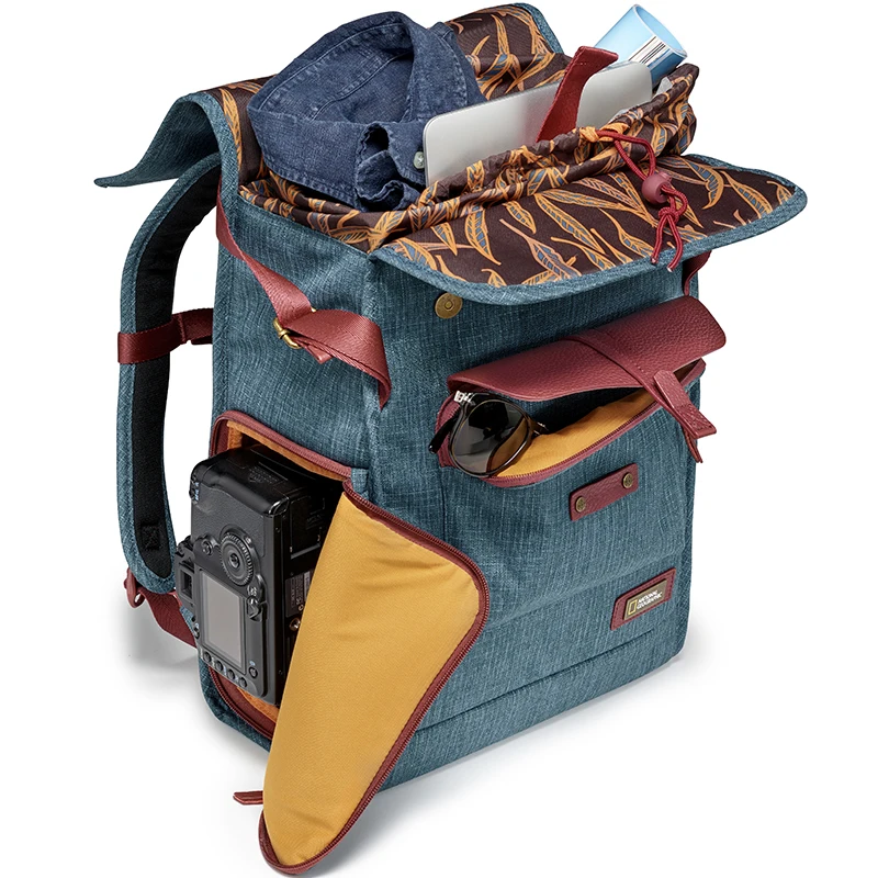 Кожаная сумка для камеры NG AU5350 вместительный рюкзак ноутбука дорожная цифровой