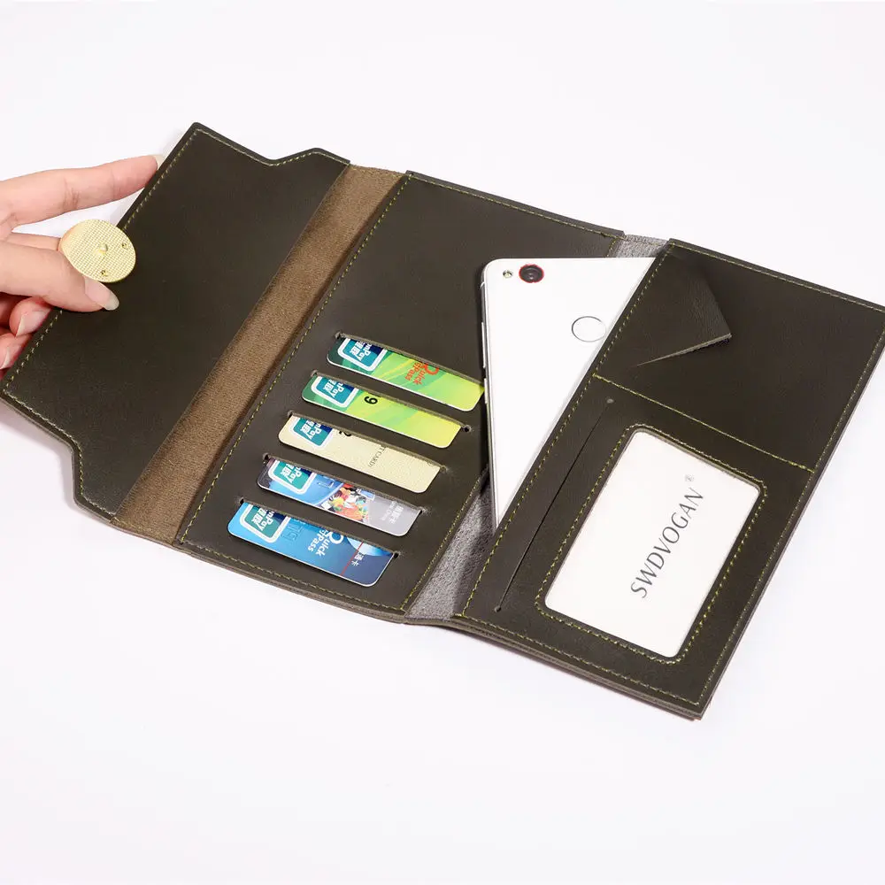 

2020 new ladies wallet high quality stitching long wallet ring snap button multi-function hand bag coin purse Christmas gift