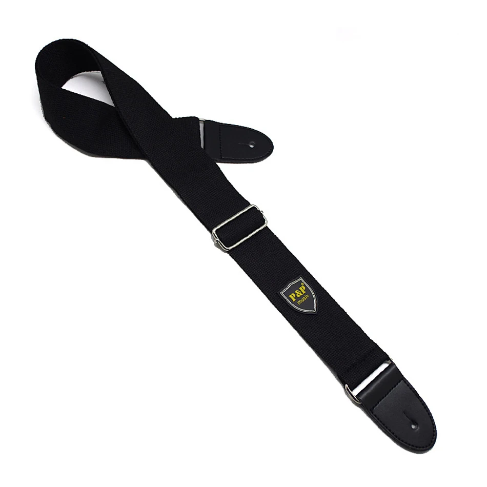 einstellbare gitarre gürtel woven baumwolle akustische elektrische folk gitarre bass strap gürtel mit leder enden free global shipping