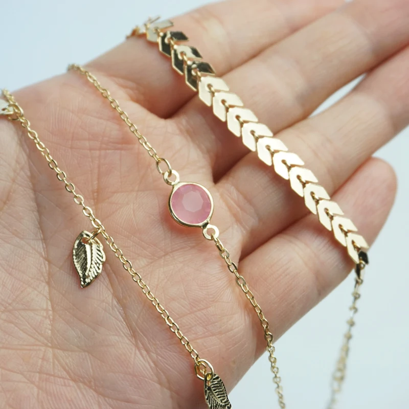 M & G Многослойные модные браслеты в стиле бохо простые с подвеской виде золотого