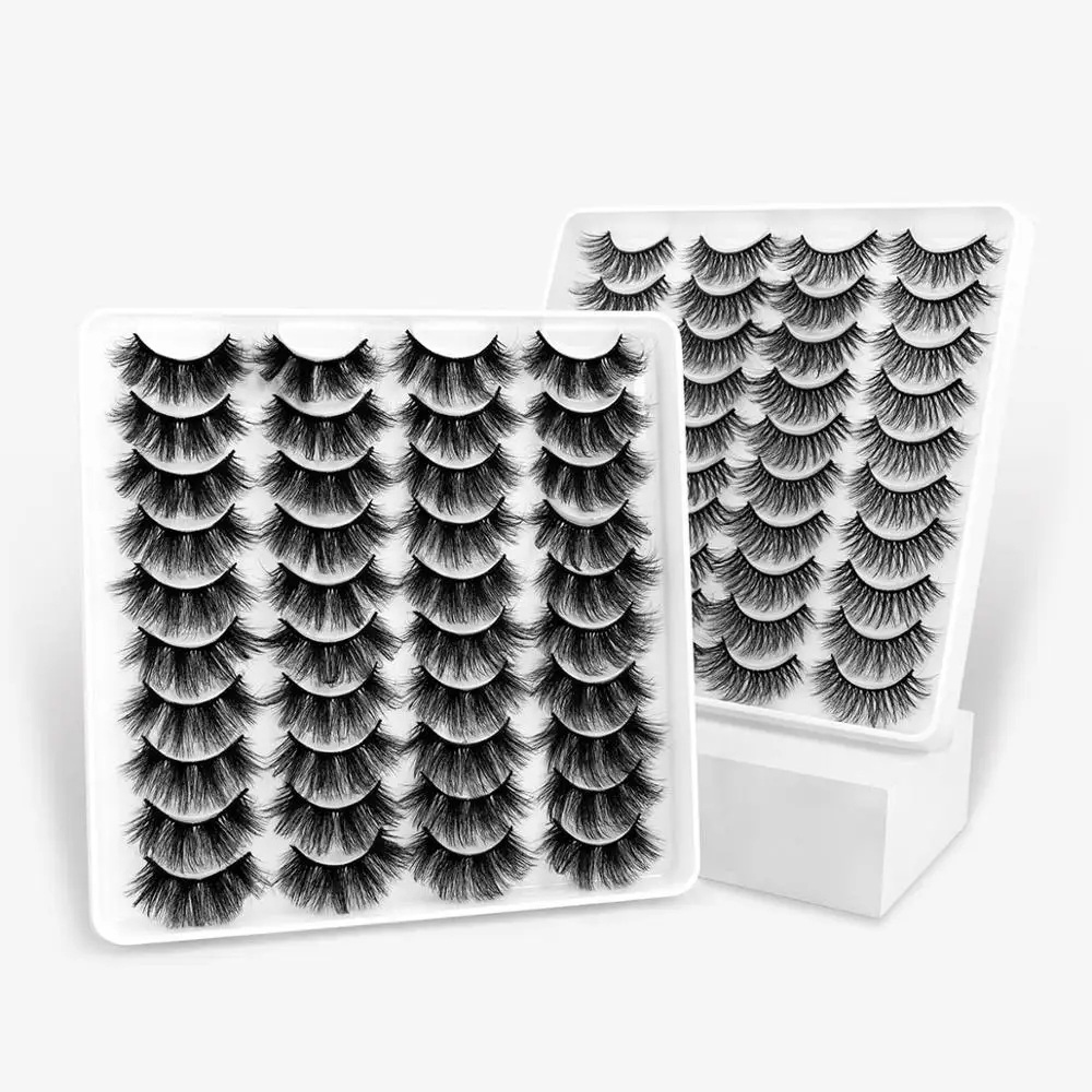 8/20 пара толстые накладные ресницы перекрестная завивка грязные мягкие 3D