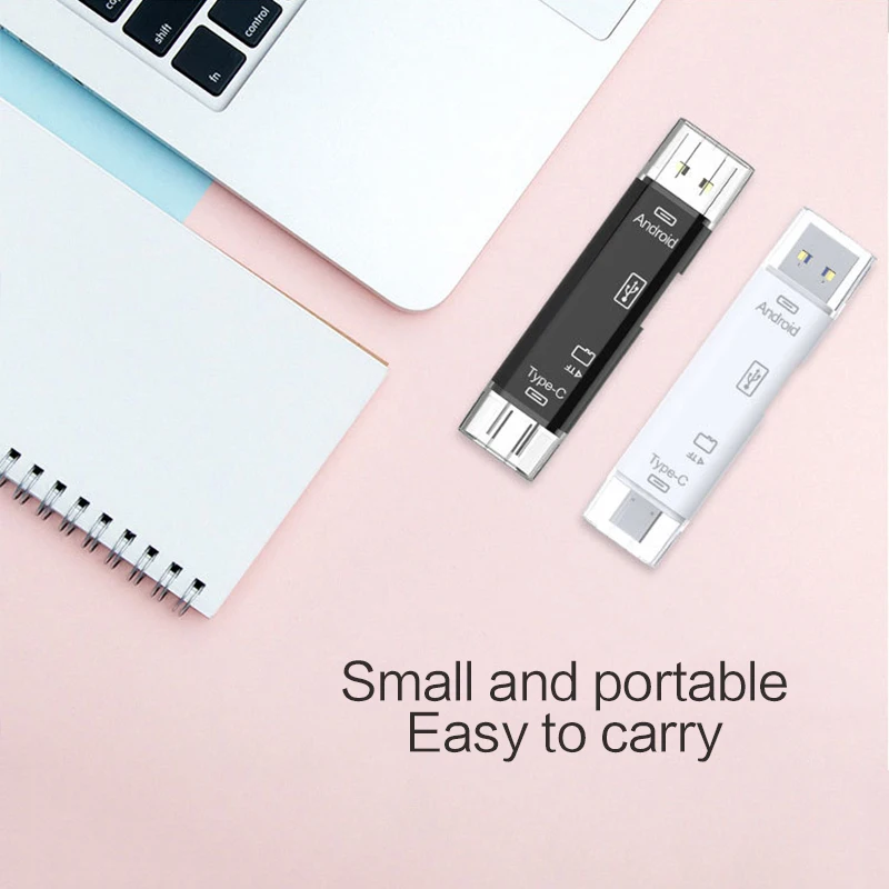 Кардридер 5 в 1 адаптер для карт памяти USB 3 0 Type C Micro Usb Tf аксессуары ноутбуков