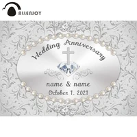 allenjoy wedding party pearl anniversaire silver diamond pattern background decorations photography backdrop for photo shoot