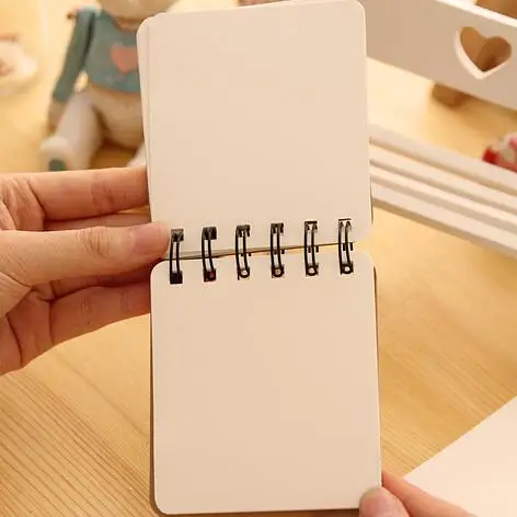 1 упак./лот мини записная книжка на пружинке усы серии крафтоберточная бумага