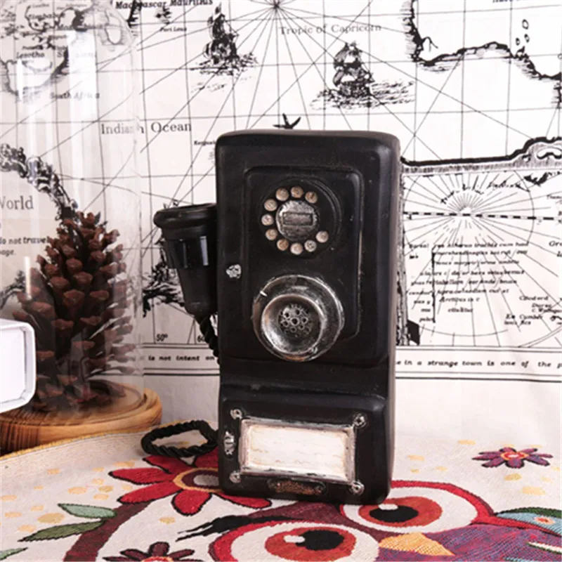 

Vintage Europe Style Telephone Model Antique looking Resin Phone Mold Wall Phone Mold Resin Artcraft Coffee Bar decor