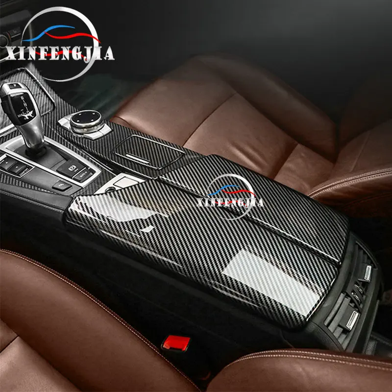 Для BMW 5 серия F10 1от 1 до 16 углеродного волокна центральный подлокотник-ящик Чехлы