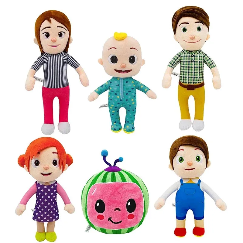 

15-33cm Cocomelon Plush Toy Hot Cartoon TV Series Family Cocomelon JJ Sister Brother Daddy Mummy Stuffed Doll Kids Chritmas Gift