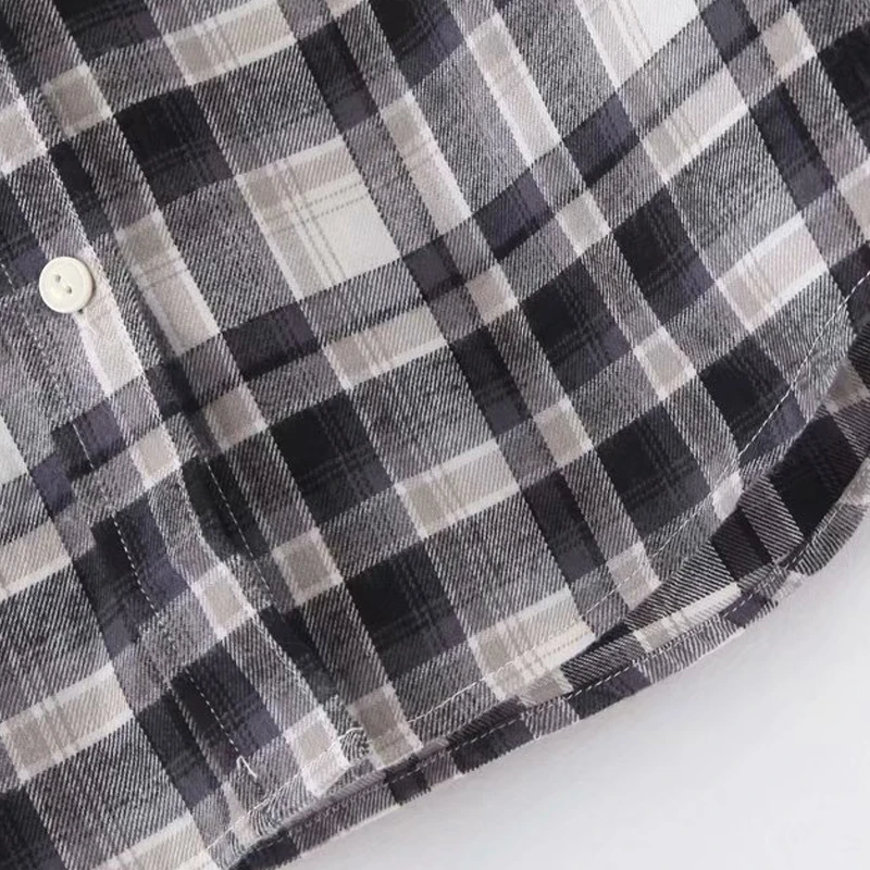 

2019 Summer Women Plaid Chiffon Blouses and Tops Shirts Long Sleeve Turn-down Collar Female Casual camisa feminina blusas