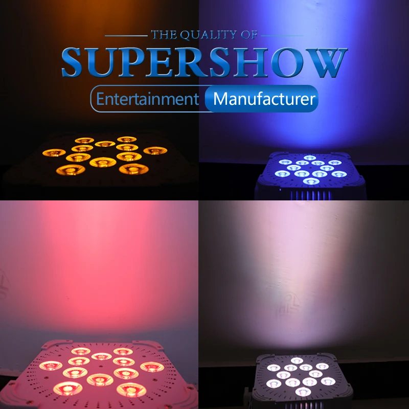 Беспроводной и Перезаряжаемый умный светодиодный светильник PAR 12*18 Вт RGBWAUV