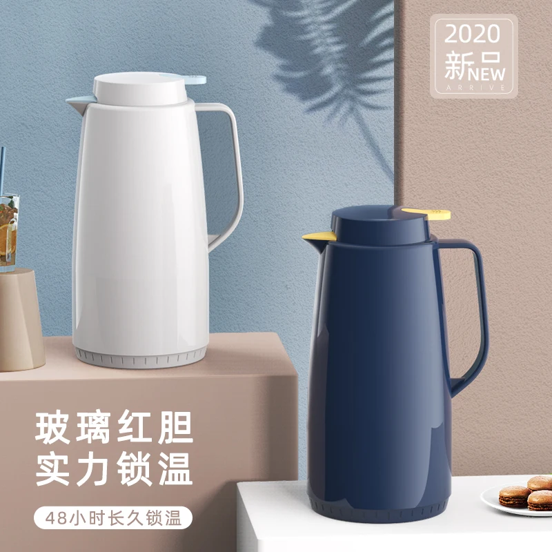 

Nordic Cute Pot Thermos Bottle Designer Vacuum Flasks Modern Thermos Bottle Big with Handle Canec A Termica Home Garden BL50BWH