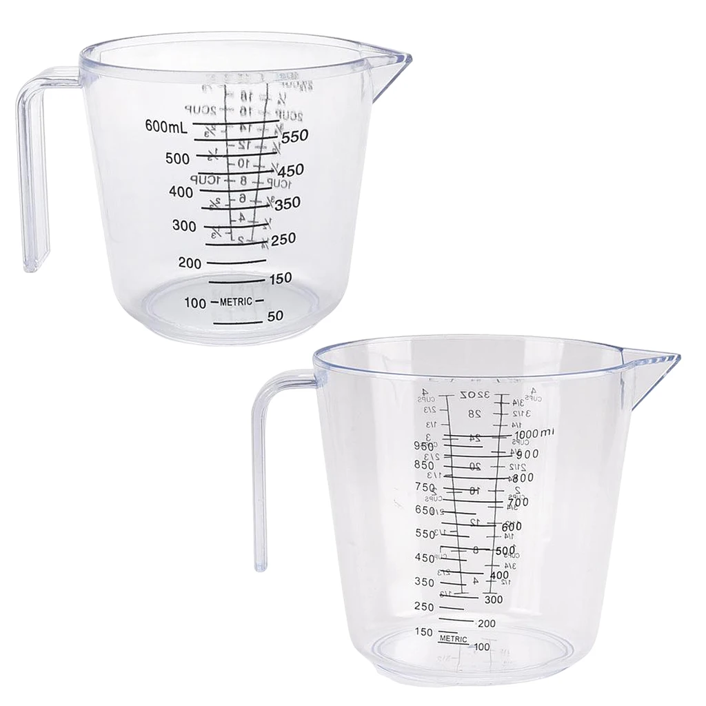 

1 Piece Transparetn Measuring Cup with Grip and Spout Liquid Measure Kitchen Baking Tool