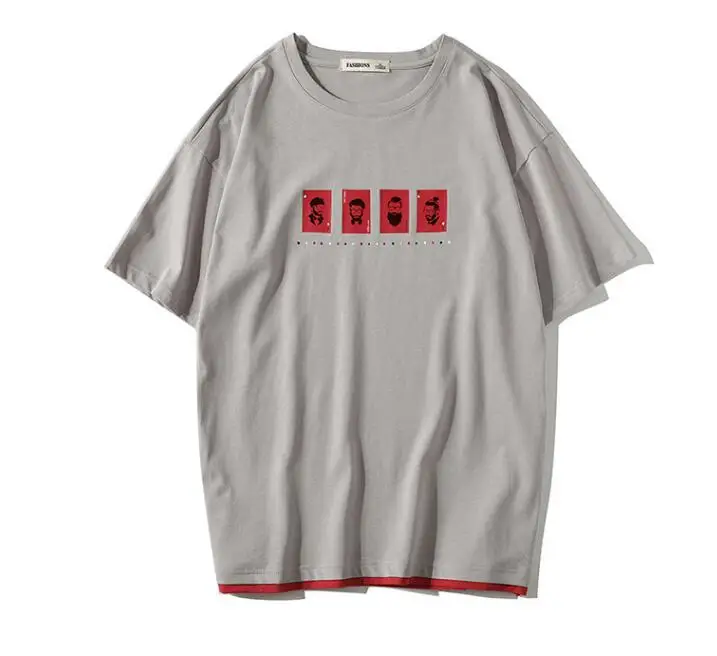 

Футболка мужская с коротким рукавом, модный брендовый топ с коротким рукавом, свободная рубашка с коротким рукавом, модная одежда