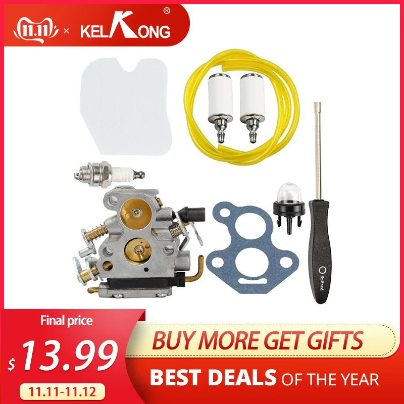 KELKONG 235 Caruretor Carb для Husqvarna 235E 236 240 240E бензопила 574719402 545072601 фильтр свеча зажигания прокладочный инструмент 21 шлицевой