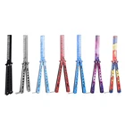 Складная расческа из нержавеющей стали тренировочный нож-бабочка расческа для бороды щетка для усов инструменты для парикмахерской укладки