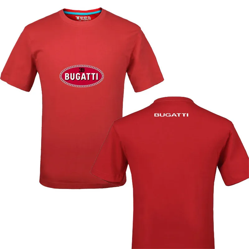 

2021 Creative Design Bugatti Logo T Shirt Solid Color Cotton T Shirt Men's New Arrival Style Short Sleeve Men T-shirt