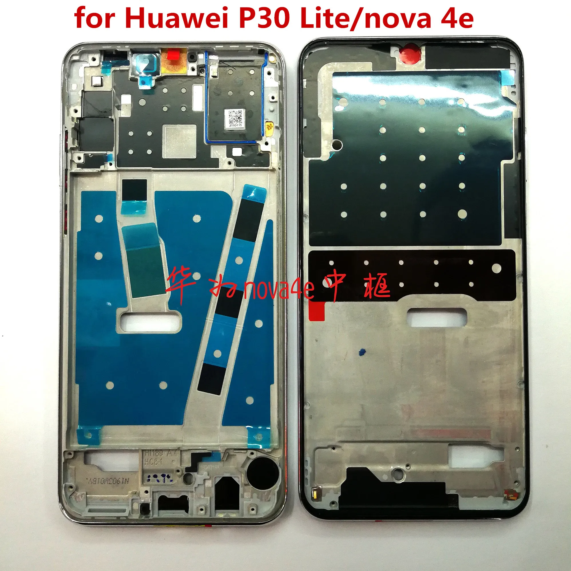 original used of 90% new For Huawei P30 Lite/nova 4e Middle Frame Plate LCD Housing Bezel Faceplate Supporting Front F |
