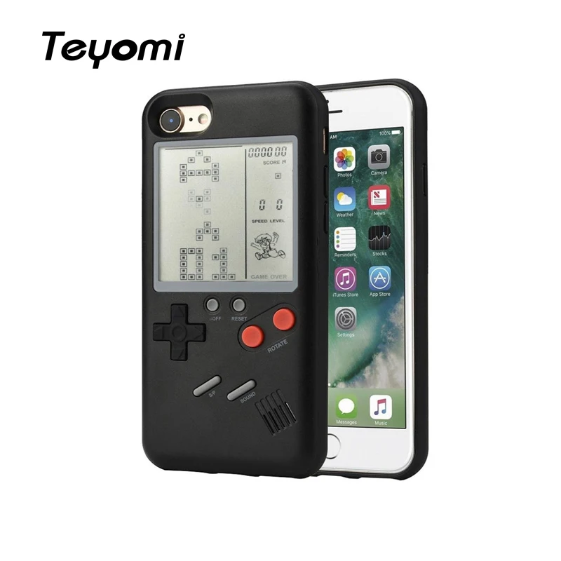 Ретро Gameboy тетрис чехол для телефона Iphone6/6s/7/8 Plus играть игровой консоли крышка