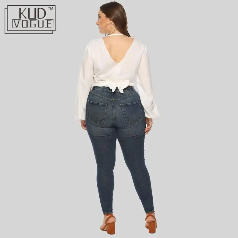 Женские топы и блузки размера плюс лето 2018 корейская мода Красная белая блузка с