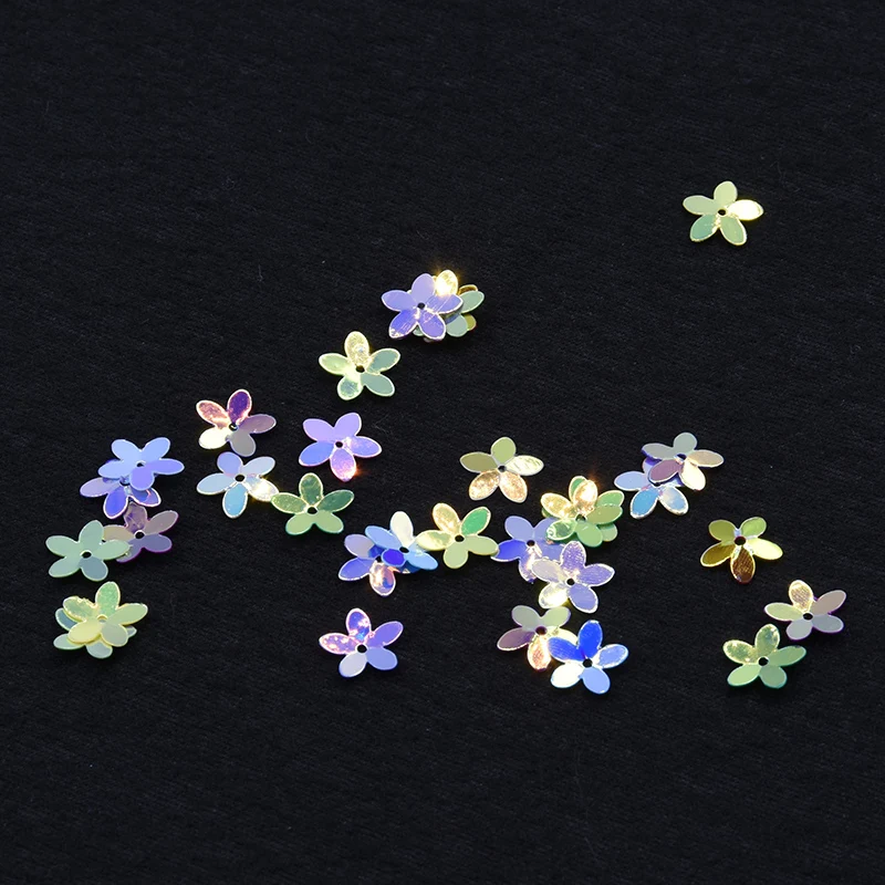 Блестящие Блестки 10 мм цветок круглая чашка на пять пальцев свободный аксессуары