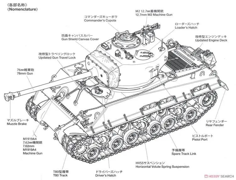 Tamiya 35359 1/35 США M4A3E8 Шерман легкая восемь танков средней величины в корейской войне
