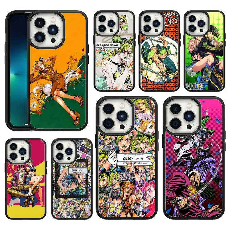 

Jolyne Cujoh JOJO Stone Ocean Phone Case For iPhone 13 12 11Pro Max 11 XR XS Max X 8 7 6 6S Plus Mini SE 2020 hard Fundas