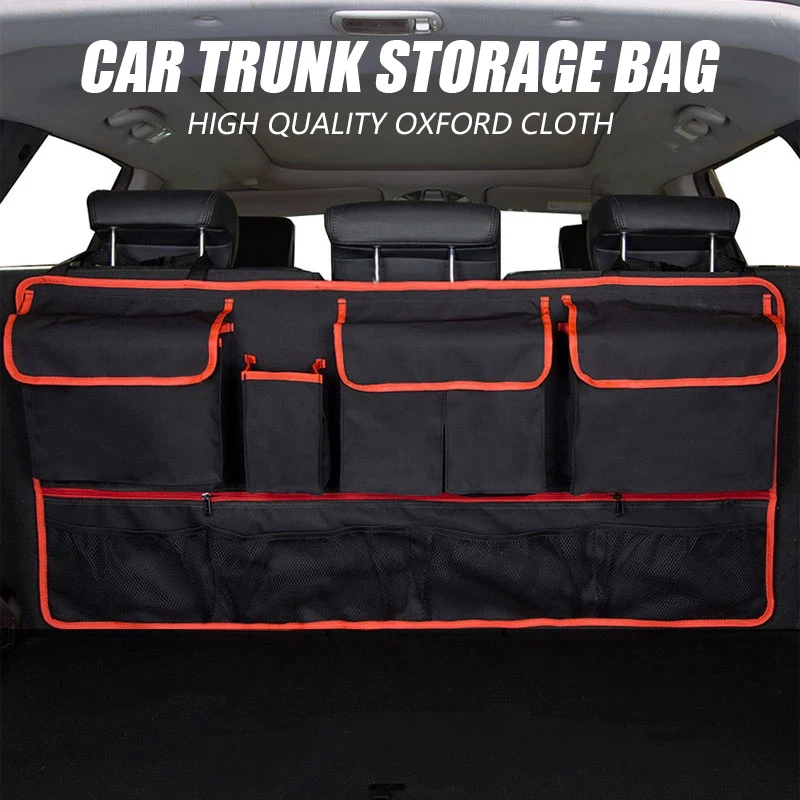

Автомобильная Дорожная сумка из ткани Оксфорд, органайзер для багажника автомобиля, шкатулка для хранения, карман для хранения и поддержан...