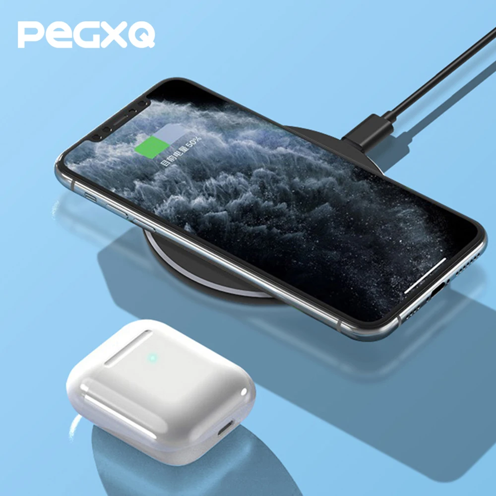 Qi Беспроводное зарядное устройство для Мобильный телефон Airpods индукционное