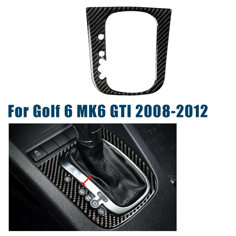 

Carbon Fiber Central Console Gear Shift Panel Cover Trim Frame for-Golf 6 MK6 2008-2012 Accessories
