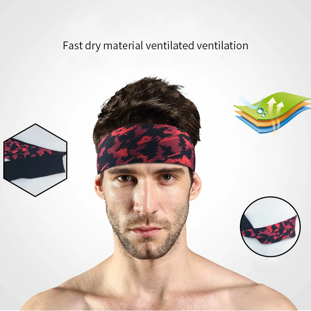 Повязка для волос модная унисекс с принтом эластичные спортивные резинки