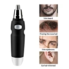 Электрический триммер для удаления волос в носу и ушах, безопасный, уход за лицом для носа