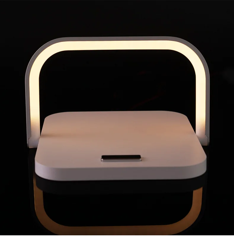 

Wireless Charging Desk Lamp with Mobile Phone Holder, Wireless Charging Base, Bedside Atmosphere Light, USB Night Light