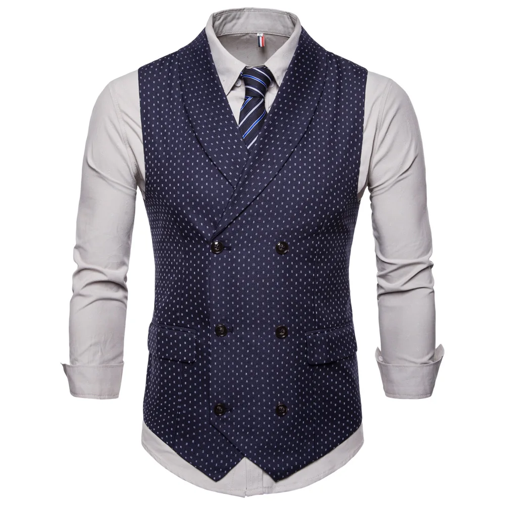 

Spring And Autumn Slim Vest Men's Sleeveless Business Solid Color Jacket Suit Vest Men's Large Size Casual Vest